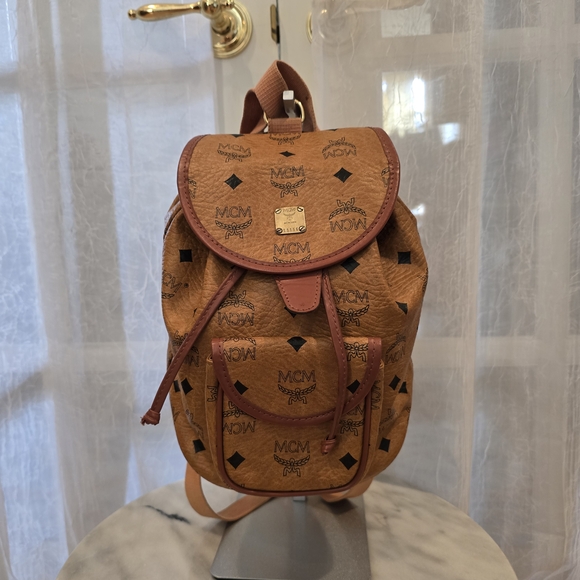 MCM (VINTAGE COLLECTIBLE MADE IN GERMANY) Cognac Visetos Mini Backpack - Picture 1 of 9